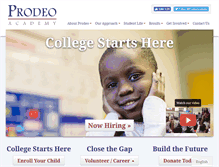Tablet Screenshot of prodeoacademy.org